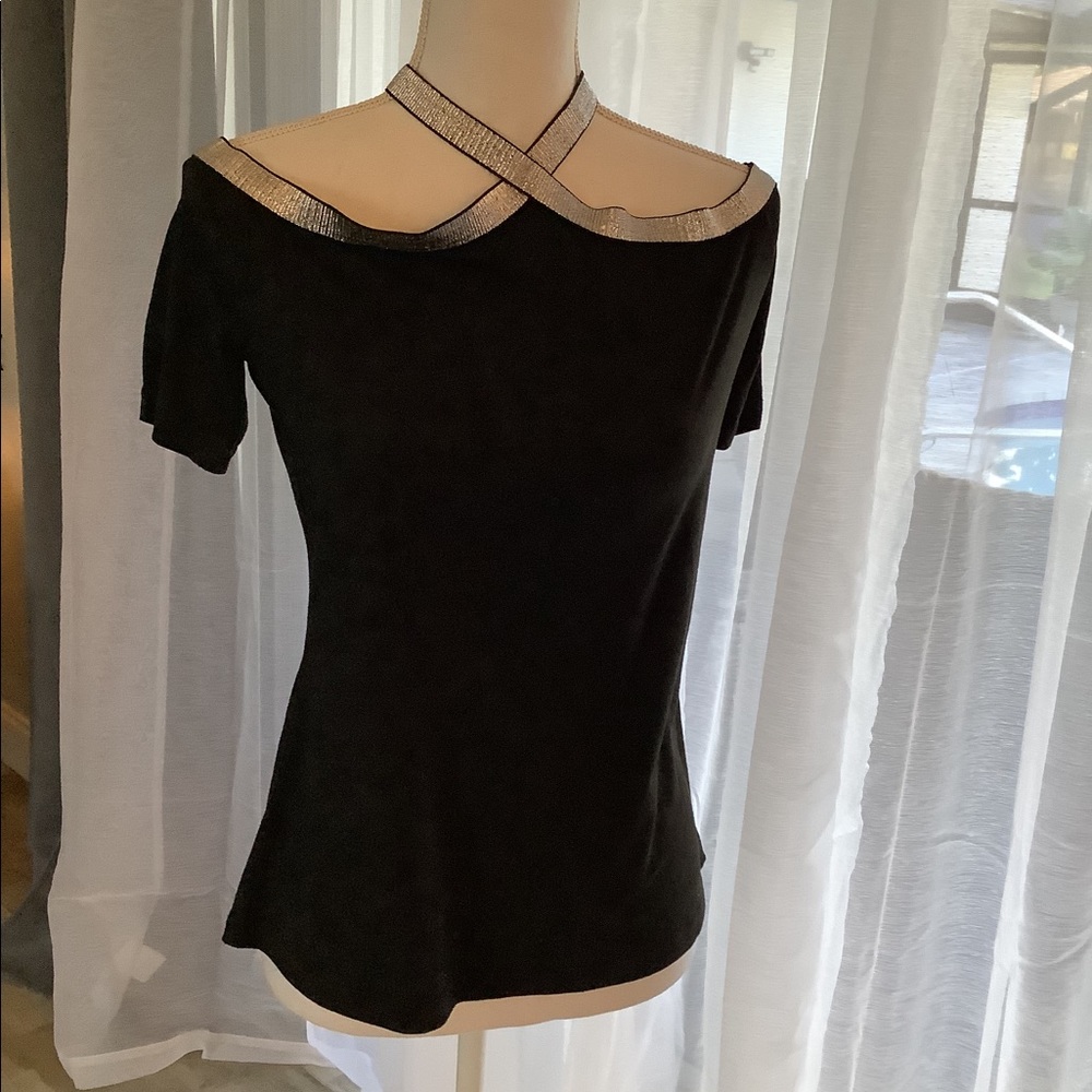 CBR off shoulder black top - XL